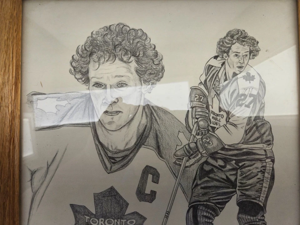 Darryl Sittler Enmarcado Firmado 43x35 - Hojas de Arce Toronto Foto 2 de 4