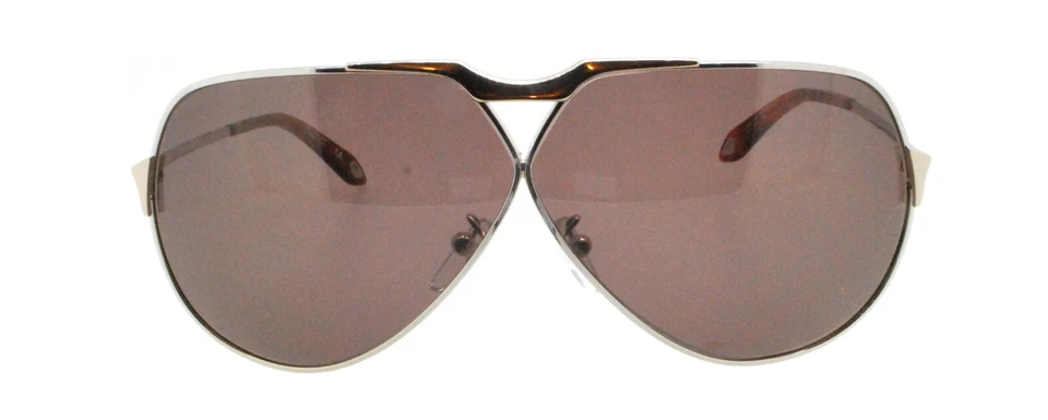 Óculos de sol Givenchy SGV A48 COL. 0678 prata metal aviador piloto 	 - Imagem 2 de 4