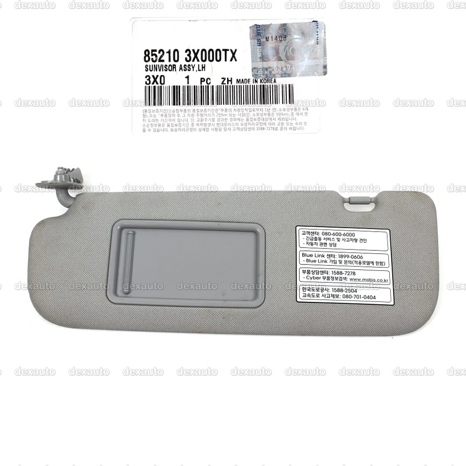 Left Diver Side Sun Visor for 2011-2015 Hyundai Elantra Beige with Mirror - Imagem 3 de 4