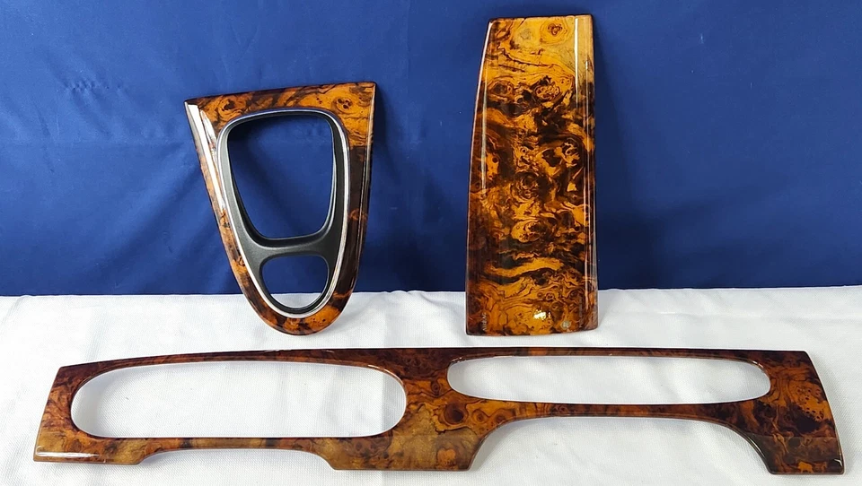 🏅 2004 - 2009 年捷豹 X350 XJ8 XJR 仪表板面板中控台装饰套装木质 — 第 2/4 张图片