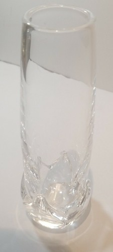 Steuben Crystal Signed Floral Form Vase - Picture 7 of 10