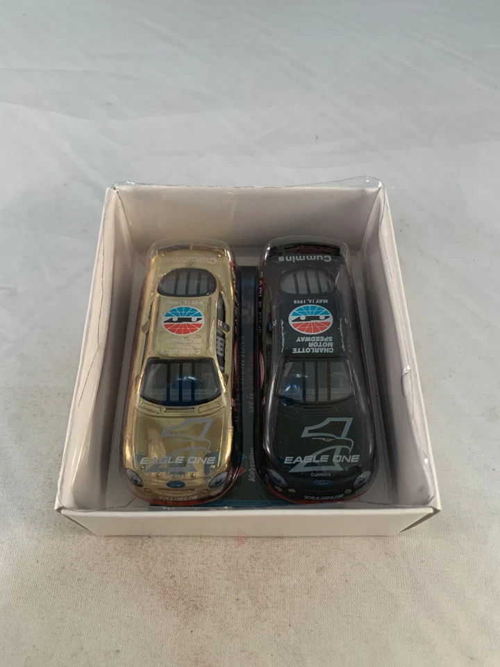 Mark Martin Eagle One Roush Racing Black & Gold Chrome 1:64 Scale 2 Car Set - Image 2 of 4