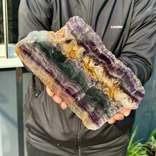2.14LB Natural beautiful Rainbow Fluorite Crystal flake original stone specimen