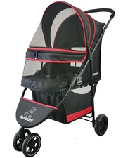 Escort 3 Wheel Dog Cat Pet Stroller for Small/Medium Dogs Cats Best Lightweight