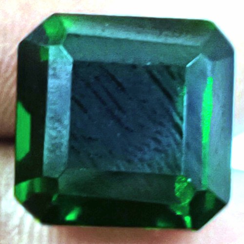 Piedra preciosa granate tsavorita verde natural corte esmeralda fabulosa certificada de 14 quilates AKQ - Imagen 4 de 7