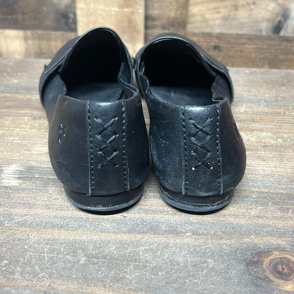 Frye Terri Penny Black Leather Loafers Women's Size 6.5 - Image 3 of 4