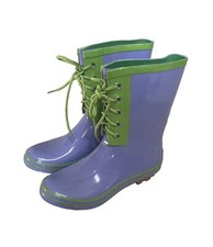 Aqua Stop Girls Lilac Jamie Style Rain Boots, Purple/Green - Size 5M