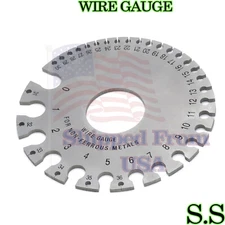Wire & Sheet Metal Gage Gauge Stainless Steel For Non Ferrous Metal WG-001