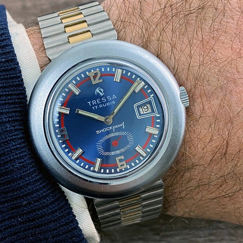 Reloj Hombre Tressa DISCO VOLANTE Suizo Años 70 Vintage Retro NUEVO STOCK ANTIGUO - Imagen 12 de 12