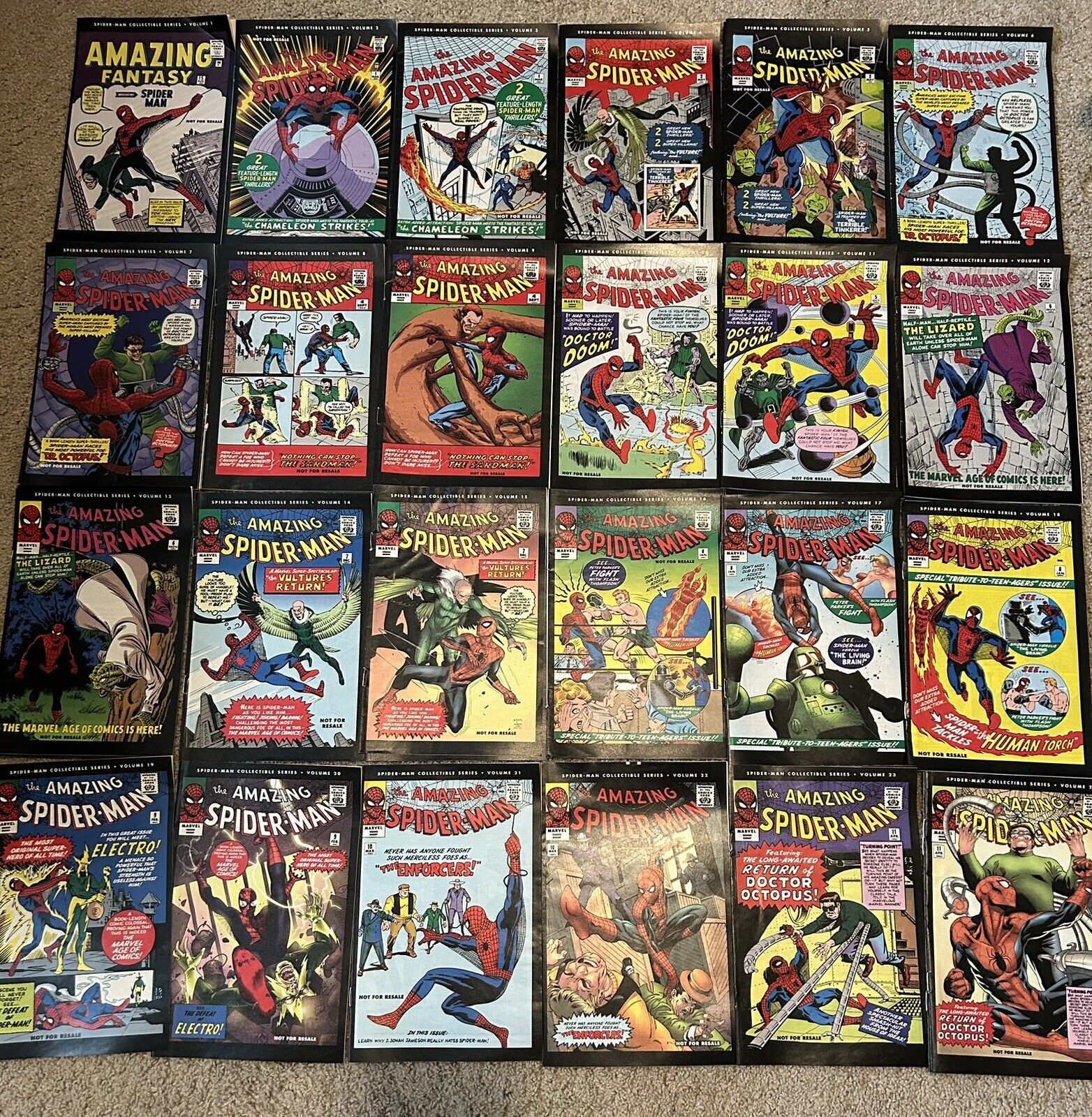AMAZING FANTASY Comic Spiderman COLLECTIBLE SERIES LOT Vol 1-24