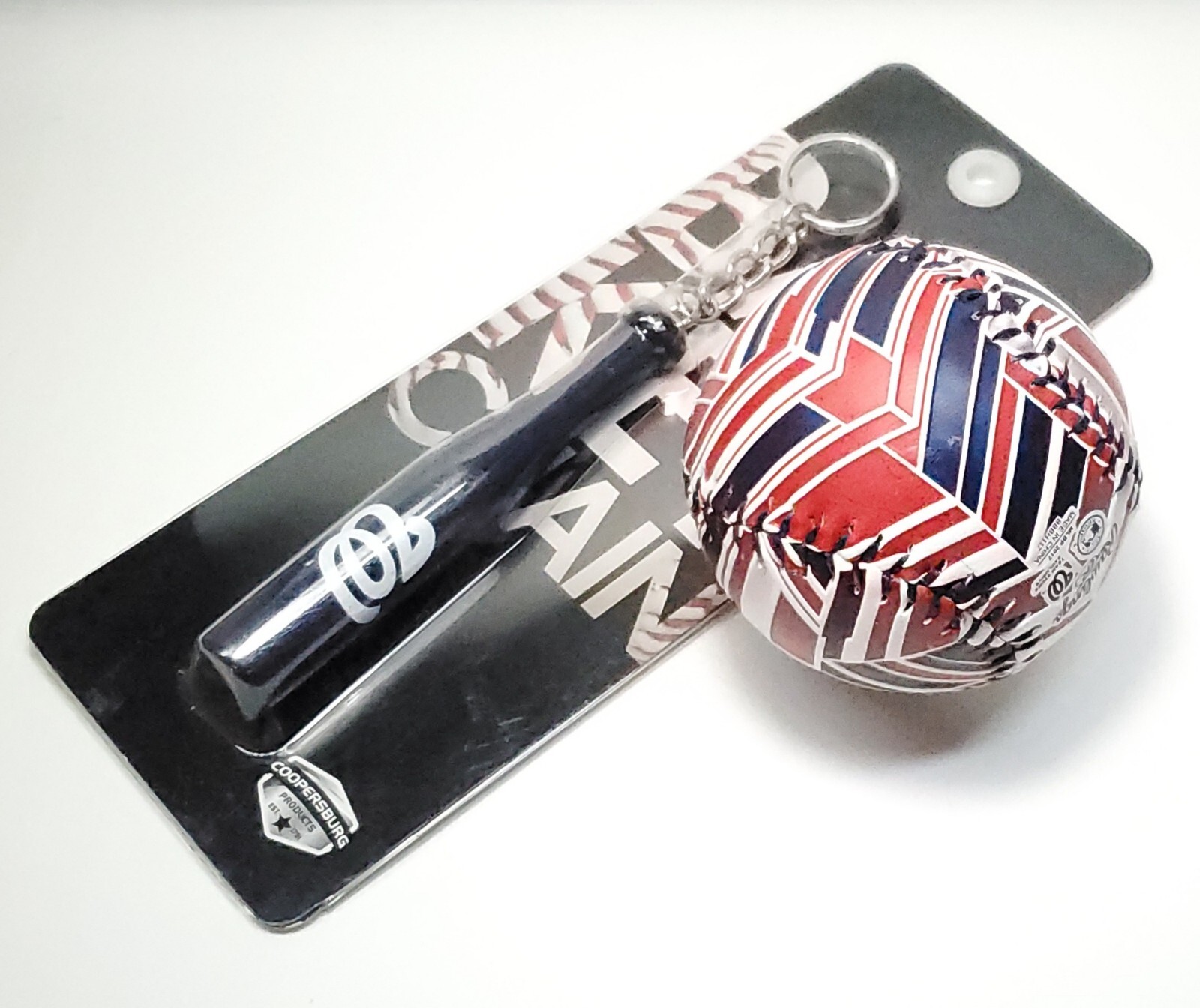 Rawlings Washington Nationals Ball Coopers Mini Bat Keychain Ballpark