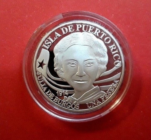 Peseta JULIA DE BURGOS Contra el Sida AIDS PUERTO RICO coin medalla ficha token - Picture 4 of 12