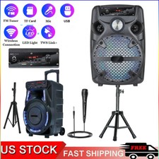 2700W Portable Bluetooth Speaker Subwoofer Heavy Bass Sound System Party w/stand