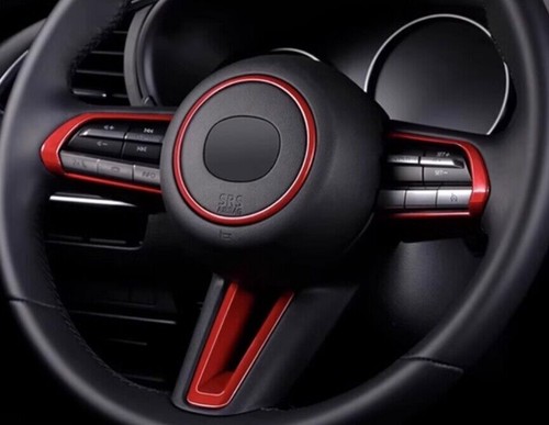 Glossy Red Steering Wheel Horn Button Ring Trim 1PCS For Mazda CX-50 2023-2024 - Picture 4 of 5