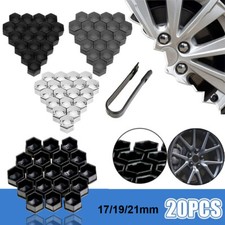 20 Piezas Tapas de Tuerca de Rueda de Coche Buje Tornillo Cubierta Llantas Decoración Exterior 17/19/21mm
