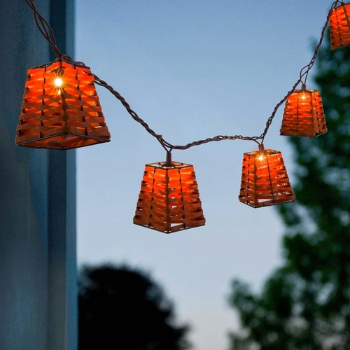Outdoor-String -Boho Lantern 5Ft,With Built-In 10 Mini Incandescent - product listing photo