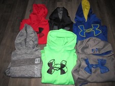 All UNDER ARMOUR Hoodie Lot Of 6 Boy's Medium 10 12 Sweatshirts Hooded EUC