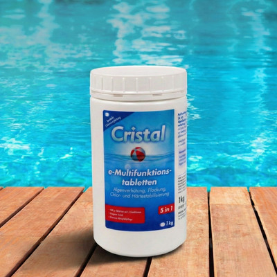 1,0 kg Multifunktionstabletten 5 in 1 - 200g CRISTAL Chlor Multitabs Pool