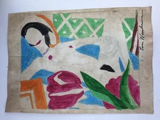 Tom Wesselmann COA Art Painting Original Drawing Vintage Paper Signed