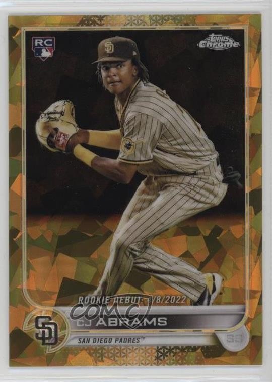 2022 Topps Chrome Update Sapphire Debut Gold 44/50 CJ Abrams Rookie RC nd3