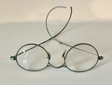 ANTIQUE EYEGLASSES WIRE RIMMED MOTHER OF PEARL NOSE PIECES
