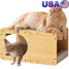 Durable Cat Scratcher House Innovative Design Easy Installation Indoor Use