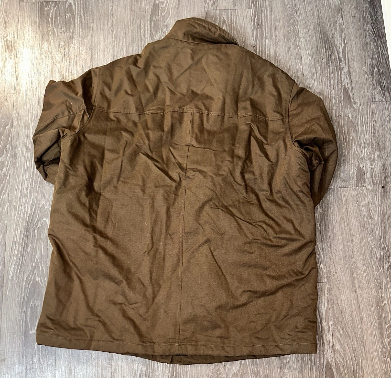 Cutter & Buck Men's Solid Brown Field Jacket Button Stand-Up Collar Big & Tall image 5