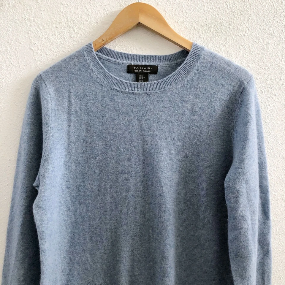Suéter TAHARI 100 % cachemir de 2 capas talla XL Foto 4 de 4