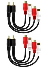 4 Absolute 2F1M RCA Interconnect Cable Wire Marine Car Amplifier Stereo Home