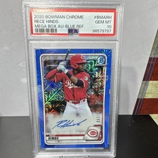 Bowman 2020 Chrome - Rece Hinds #BMA-RH Blue Refractor Mojo Auto /150 RC PSA 10
