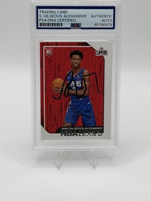 Shai Gilgeous Alexander Rookie Auto 2018-19 NBA Hoops Rookie RC 