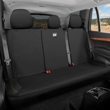Cat Pu Leather Rear Bench Seat Cover - Black 6040 Split Fit For Cars Truck...