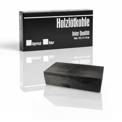 AUGUSTA Natur Lötkohle 140x70x30mm Holzkohle nicht gepresst Made in Germany