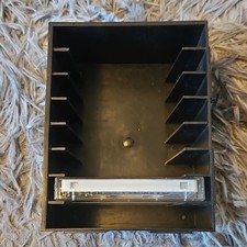 ADD N Stac Black Plastic Audio Cassette Tape Storage Box Organizer Holds 8