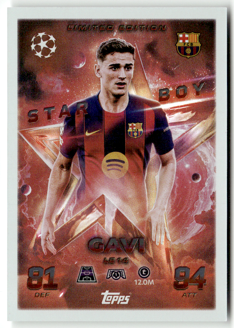 Topps Match Attax CL 2025-26 No. LE 14 Gavi Star Boy Limited