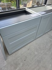 Wren kitchen shaker Chelsea Ermine Sea Foam blue used installed in July 2023