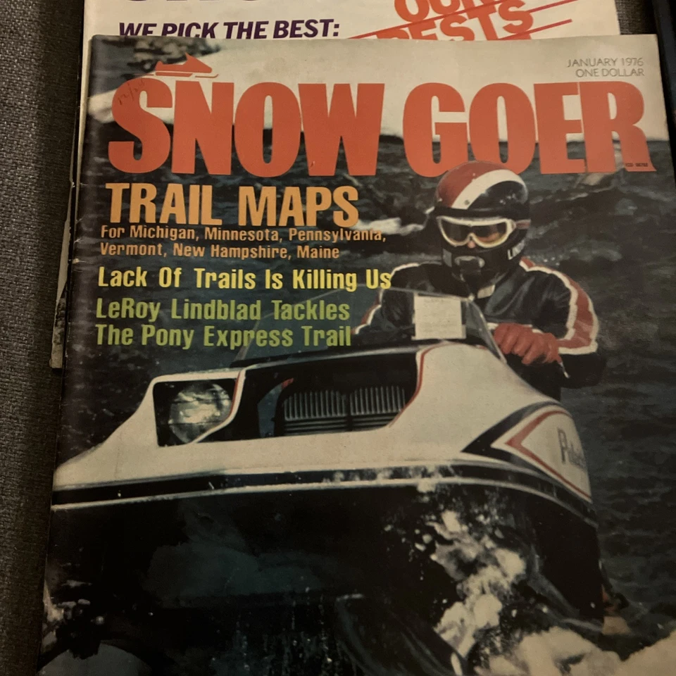 Vintage Snow Goer Magazine Lot Of 8 1976-1982 1970s 1980s Snowmobile - Image 2 of 4
