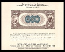 USA SOUVENIR CARD B56/NSC16 1982 INT'L PPR MNY SHOW - MINT
