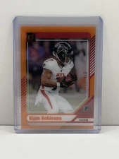 2024 Panini Clearly Donruss Orange Bijan Robinson #014/199 No. 4