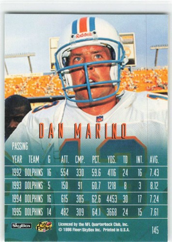 Dan Marino Football Cards HOF - Base Cards, Inserts, etc. - Listing 2 of 3! - Picture 100 of 456