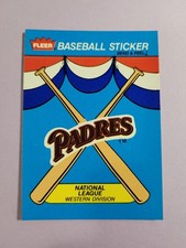 San Diego Padres 1989 Fleer Sticker Baseball Card J9527