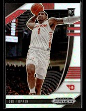 2020 Panini Prizm Draft Picks Collegiate #7 Obi Toppin Silver Card Dayton Flyers