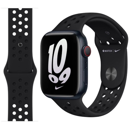 Genuine Apple Watch Nike Sport Band Strap BLACK / BLACK 49mm 46mm 45mm 44mm NEW - 第 1/5 張圖片