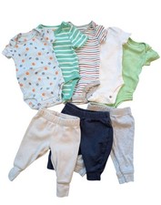 Bundle 8 Carter's Size Newborn Bodysuit and Pants