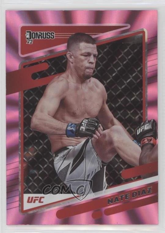 2022 Donruss UFC Holo Pink Laser Nate Diaz #46