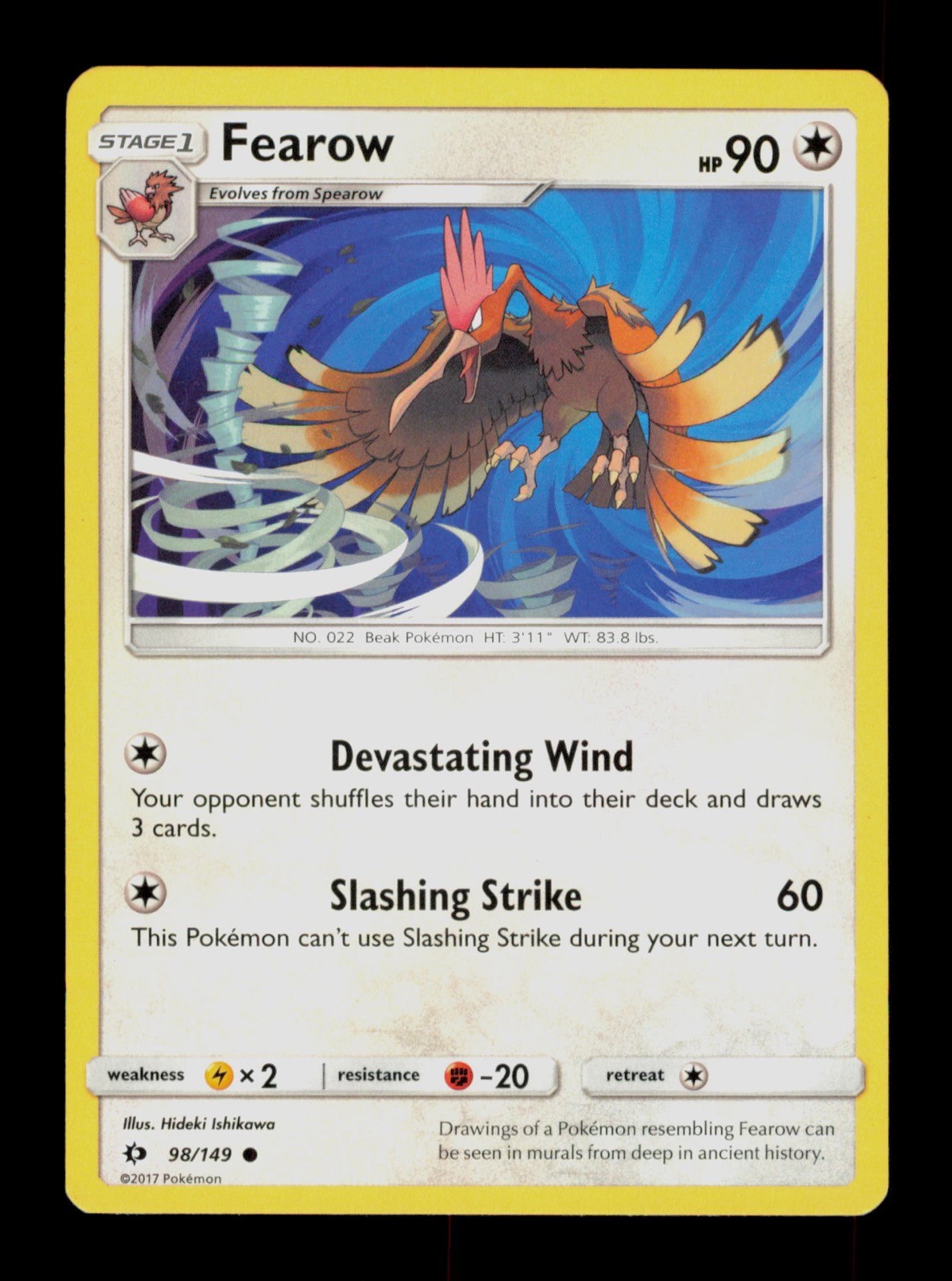 Fearow 98/149 Pokemon Sun&Moon Trading Card TC