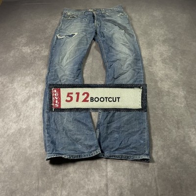 Levi's 512 bootcut Jeans W31 L32 blau 2000s vintage style rare backprint A161