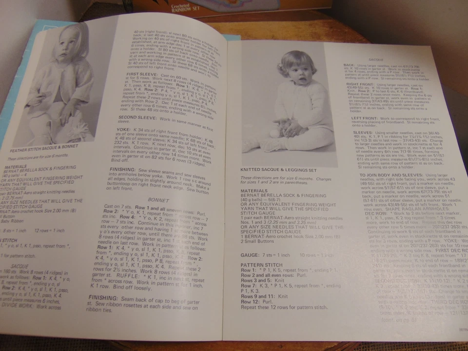 Vtg Baby Knitting & Crochet Booklets - Bernat, Brunswick, Leisure Arts LOT of 3 - Image 4 of 4