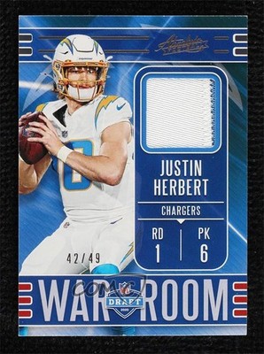 2020 Absolute War Room Materials Prime 42/49 Justin Herbert Rookie RC 0c7i