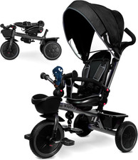 7-In-1 Tricycle Stroller for Toddlers 18 Months to 5 Years, Adjustable Push Hand